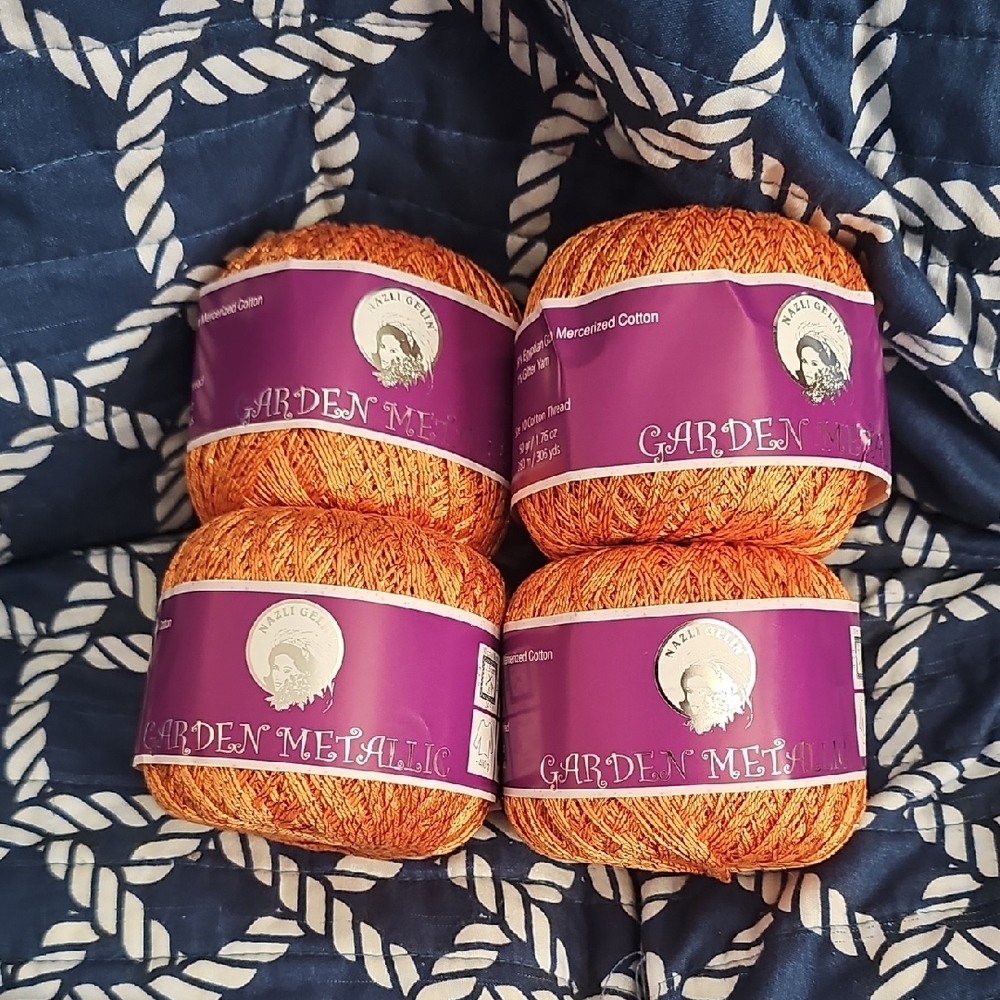 Garden Metallic Orange Yarn by